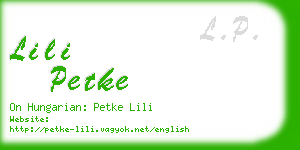 lili petke business card